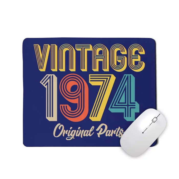 Vintage 1974 Original Parts 50th Birthday Mousepad