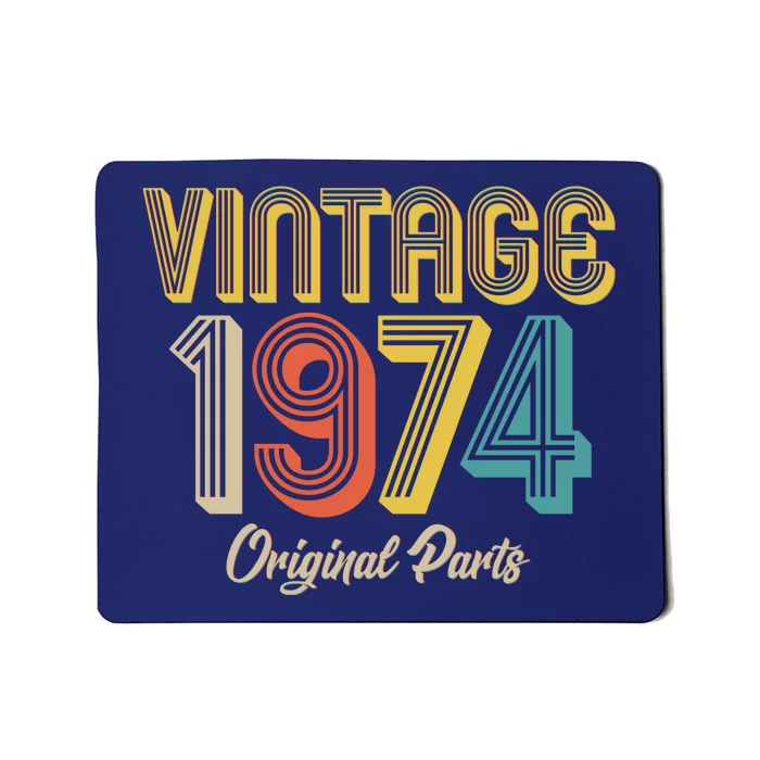 Vintage 1974 Original Parts 50th Birthday Mousepad