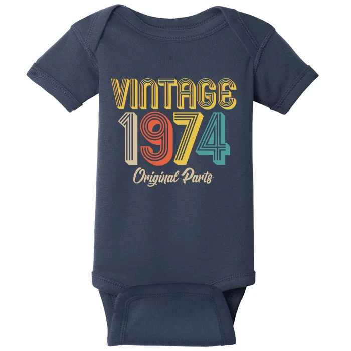 Vintage 1974 Original Parts 50th Birthday Baby Bodysuit