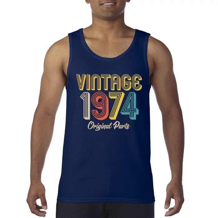 Vintage 1974 Original Parts 50th Birthday Tank Top