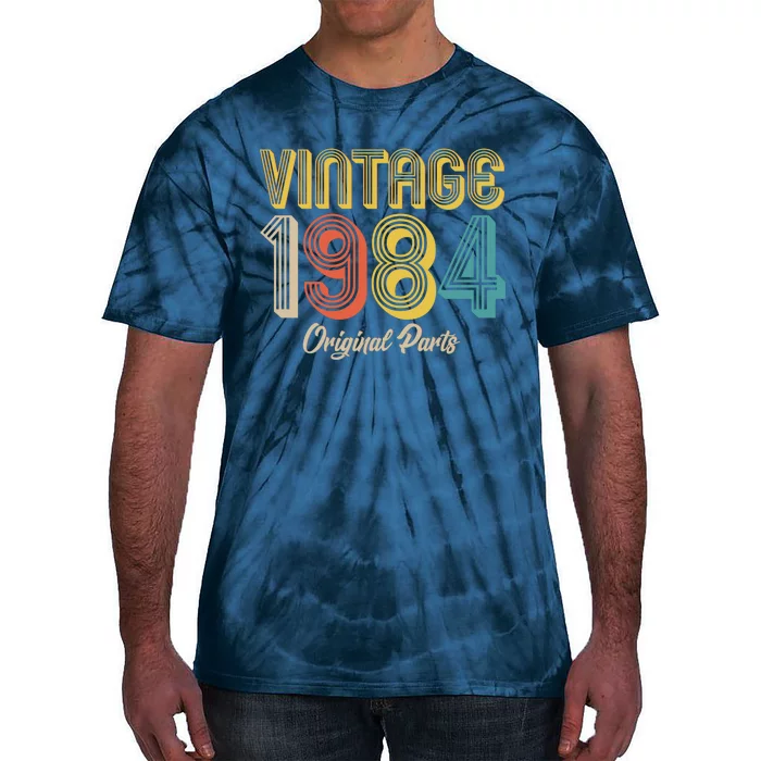 Vintage 1984 Original Parts 40th Birthday Tie-Dye T-Shirt