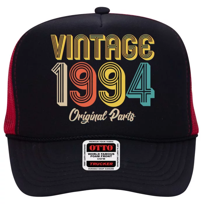 Vintage 1994 Original Parts 30th Birthday High Crown Mesh Trucker Hat