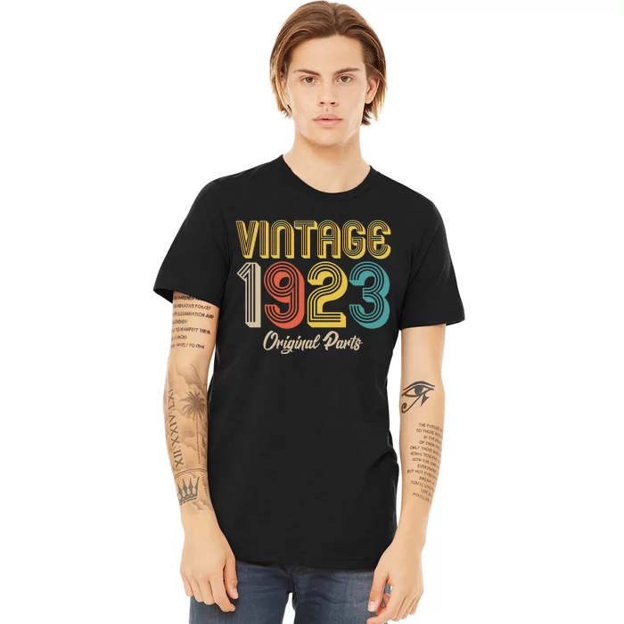 Vintage 1923 Original Parts 100th Birthday Premium T-Shirt