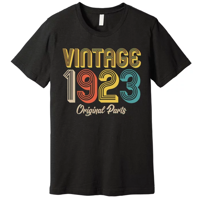 Vintage 1923 Original Parts 100th Birthday Premium T-Shirt