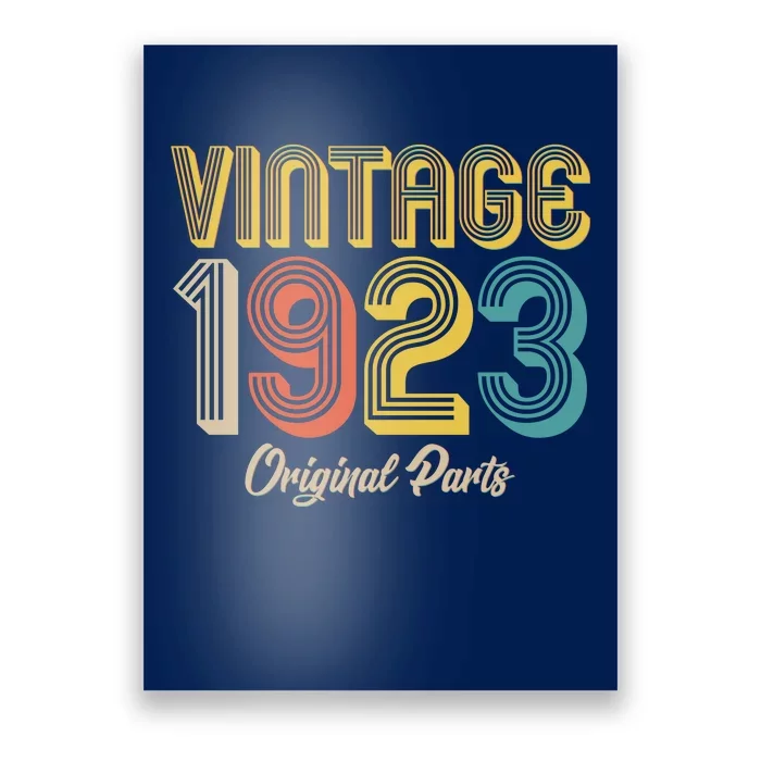 Vintage 1923 Original Parts 100th Birthday Poster