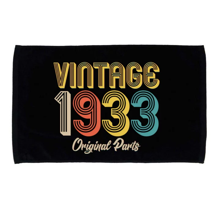 Vintage 1933 Original Parts 90th Birthday Microfiber Hand Towel