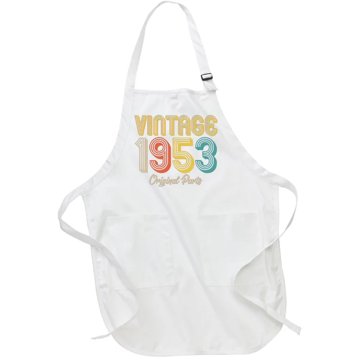 Vintage 1953 Original Parts 70th Birthday Full-Length Apron With Pocket