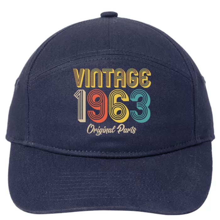 Vintage 1963 Original Parts 60th Birthday 7-Panel Snapback Hat