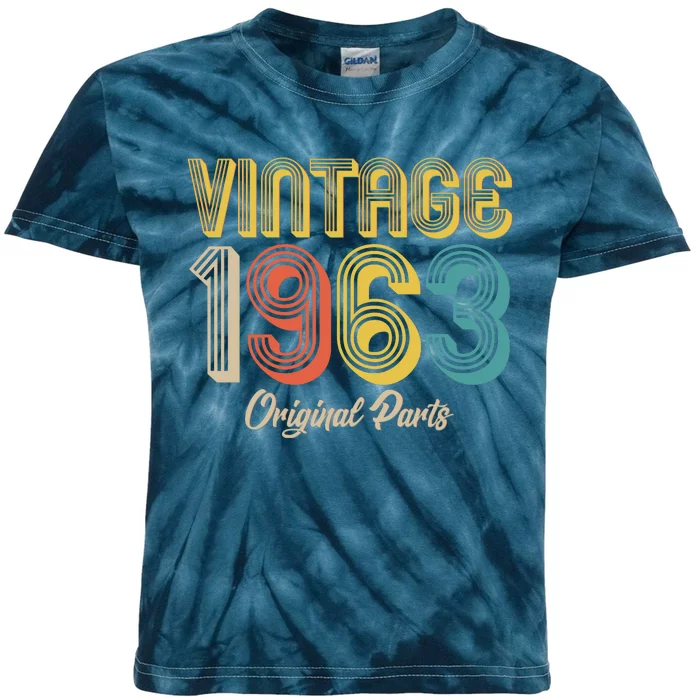 Vintage 1963 Original Parts 60th Birthday Kids Tie-Dye T-Shirt