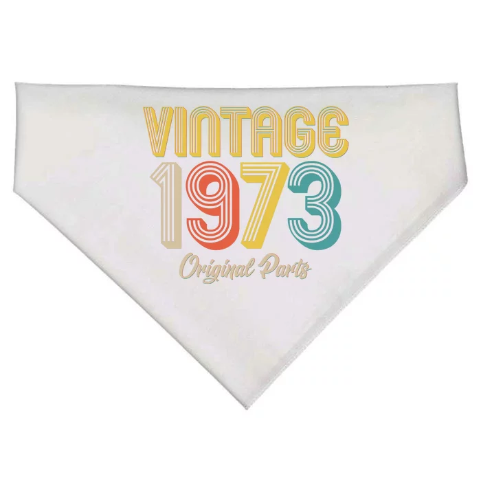 Vintage 1973 Original Parts 50th Birthday USA-Made Doggie Bandana