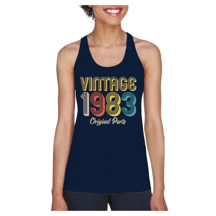 Vintage 1983 Original Parts 40th Birthday Women's Racerback Tank