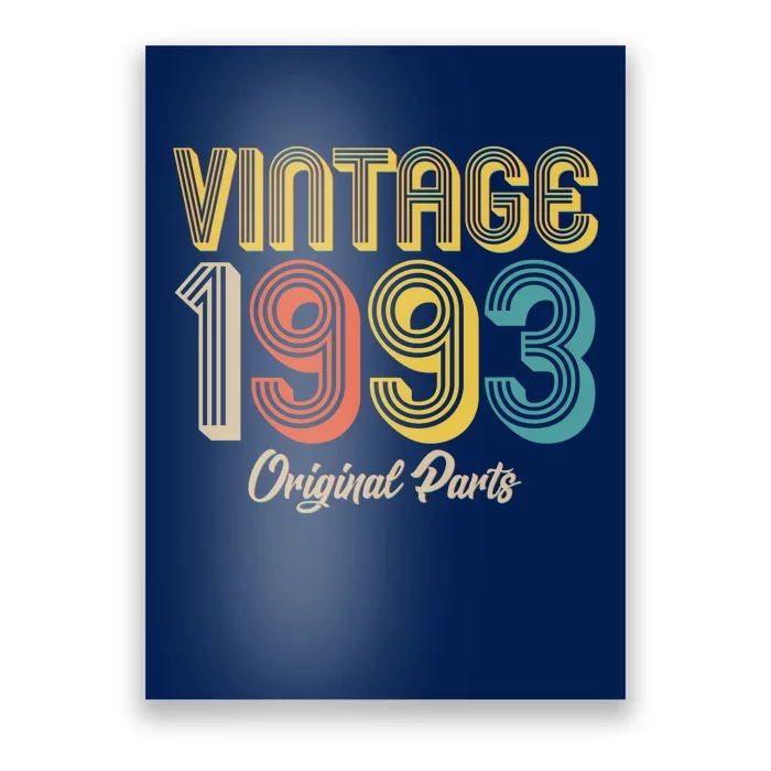 Vintage 1993 Original Parts 30th Birthday Poster