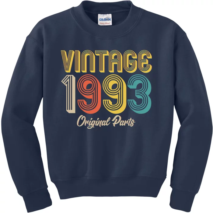 Vintage 1993 Original Parts 30th Birthday Kids Sweatshirt