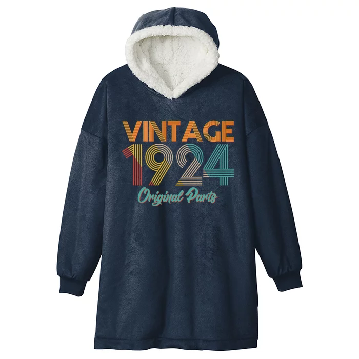 Vintage 1924 Original Parts 100th Birthday Hooded Wearable Blanket