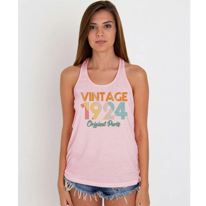 Vintage 1924 Original Parts 100th Birthday Women's Knotted Racerback Tank