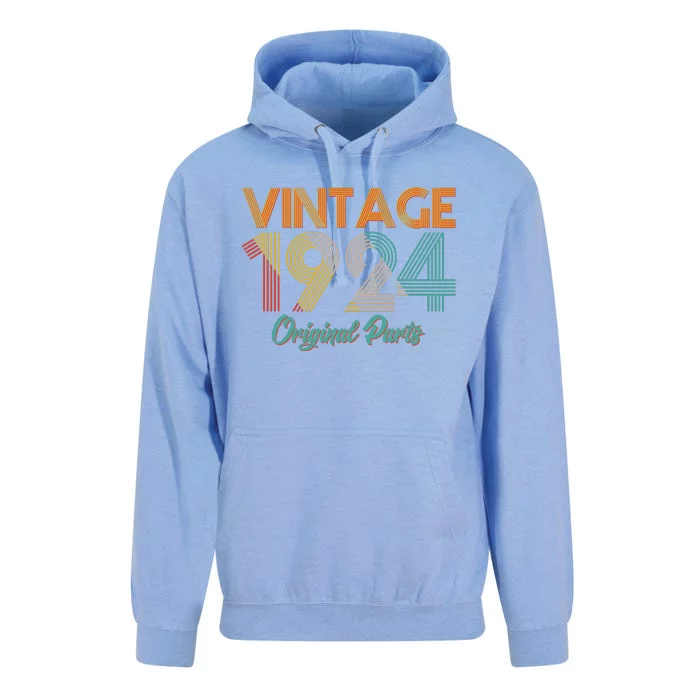 Vintage 1924 Original Parts 100th Birthday Unisex Surf Hoodie