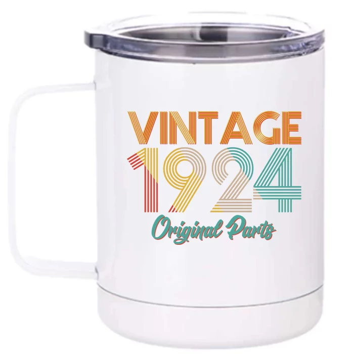 Vintage 1924 Original Parts 100th Birthday Front & Back 12oz Stainless Steel Tumbler Cup