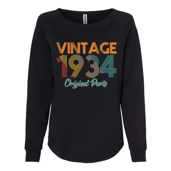 Vintage 1934 Original Parts 90th Birthday Womens California Wash Sweatshirt