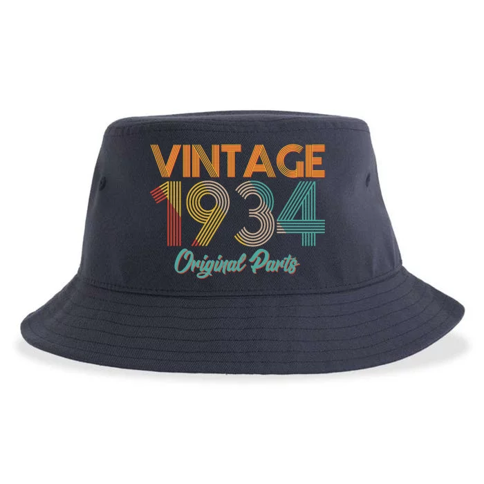 Vintage 1934 Original Parts 90th Birthday Sustainable Bucket Hat