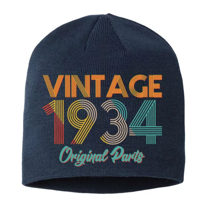 Vintage 1934 Original Parts 90th Birthday 8 1/2in Sustainable Knit Beanie