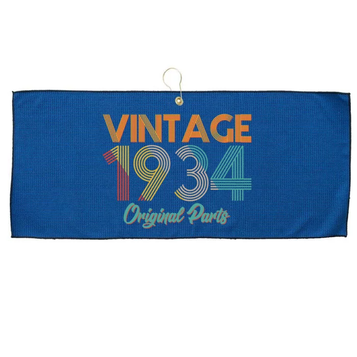 Vintage 1934 Original Parts 90th Birthday Large Microfiber Waffle Golf Towel