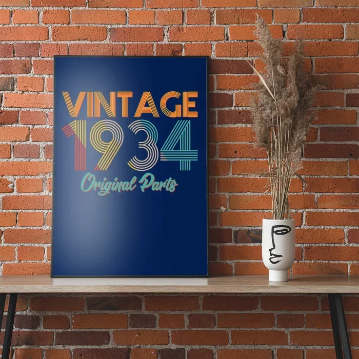 Vintage 1934 Original Parts 90th Birthday Poster