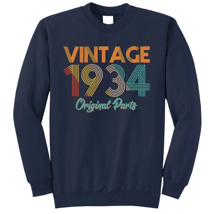 Vintage 1934 Original Parts 90th Birthday Tall Sweatshirt