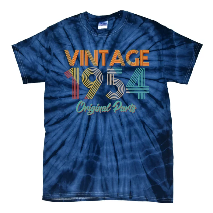 Vintage 1954 Original Parts 70th Birthday Tie-Dye T-Shirt