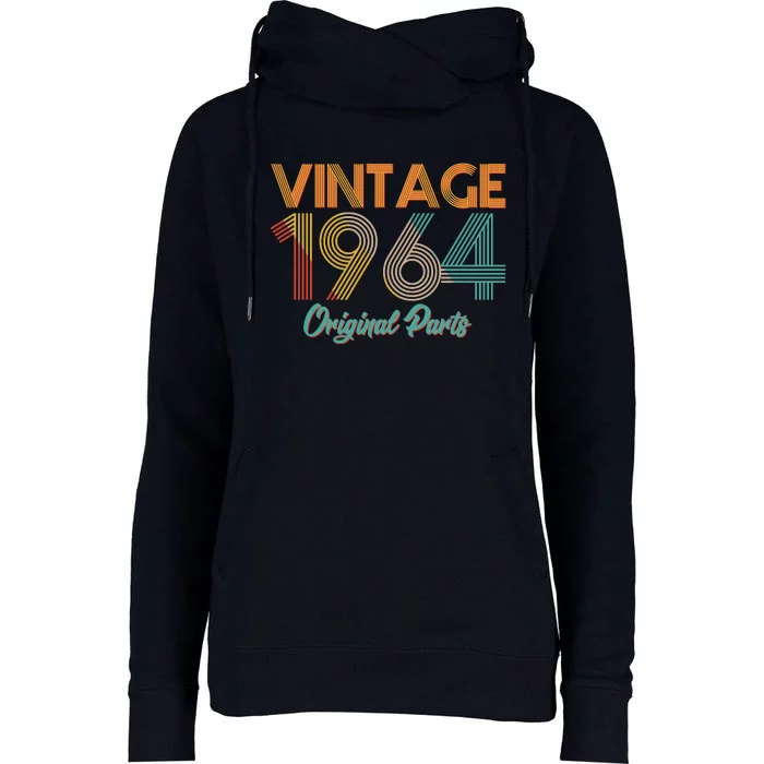 Vintage 1964 Original Parts 60th Birthday Womens Funnel Neck Pullover Hood