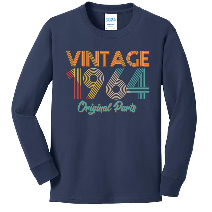 Vintage 1964 Original Parts 60th Birthday Kids Long Sleeve Shirt