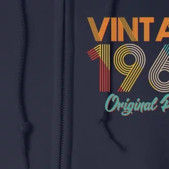 Vintage 1964 Original Parts 60th Birthday Full Zip Hoodie