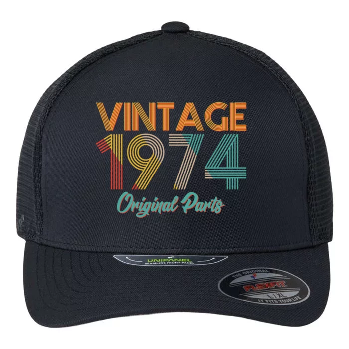 Vintage 1974 Original Parts 50th Birthday Flexfit Unipanel Trucker Cap