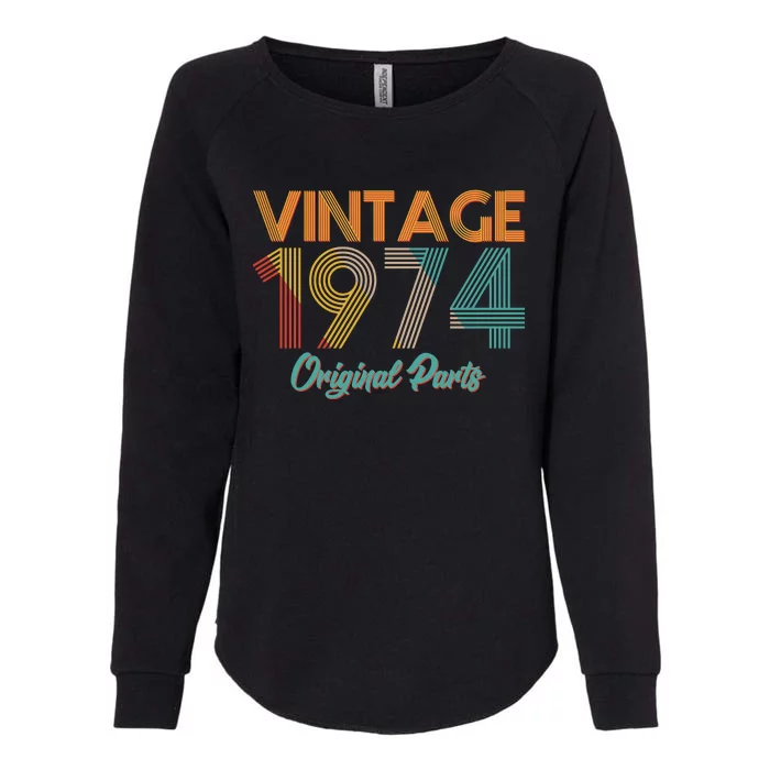 Vintage 1974 Original Parts 50th Birthday Womens California Wash Sweatshirt