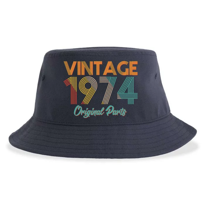 Vintage 1974 Original Parts 50th Birthday Sustainable Bucket Hat