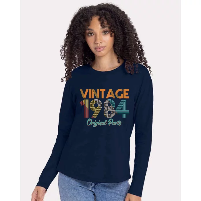 Vintage 1984 Original Parts 40th Birthday Womens Cotton Relaxed Long Sleeve T-Shirt