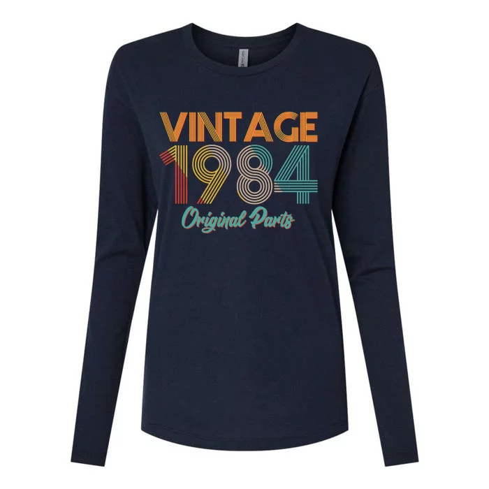 Vintage 1984 Original Parts 40th Birthday Womens Cotton Relaxed Long Sleeve T-Shirt