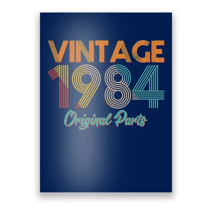 Vintage 1984 Original Parts 40th Birthday Poster