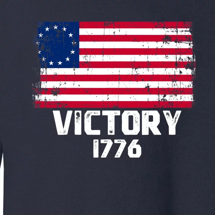 Victory 1776 Patriotic Betsy Ross American USA Flag 13 Stars Toddler Sweatshirt