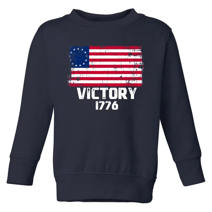 Victory 1776 Patriotic Betsy Ross American USA Flag 13 Stars Toddler Sweatshirt