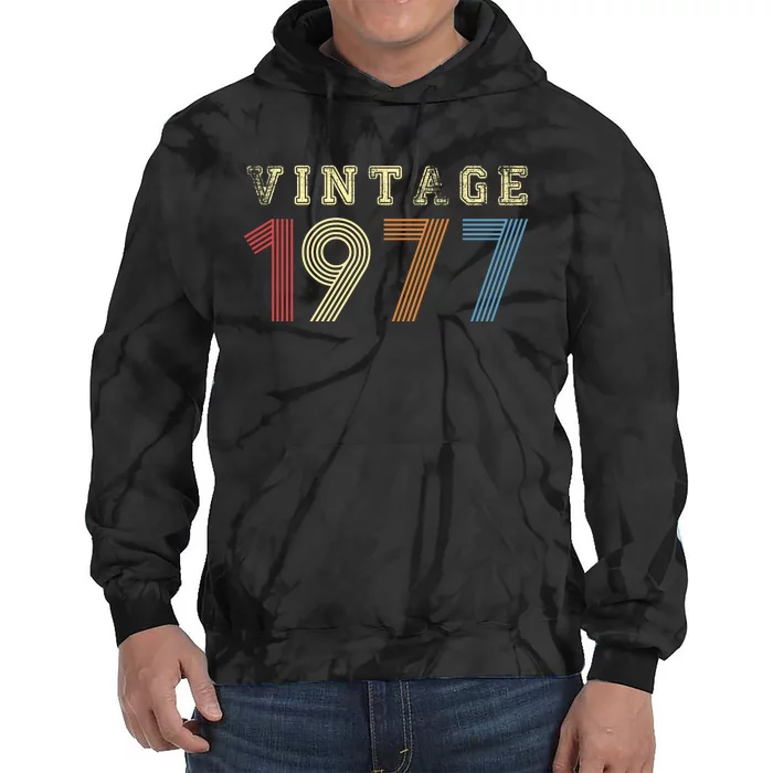 VINTAGE 1977| RETRO 1977 Tie Dye Hoodie