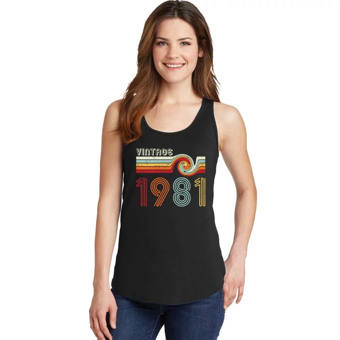 Vintage 1981 Retro Birthday Gift Ladies Essential Tank