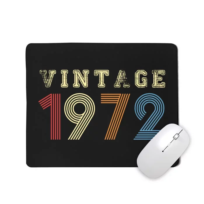 VINTAGE 1972| RETRO 1972 Mousepad