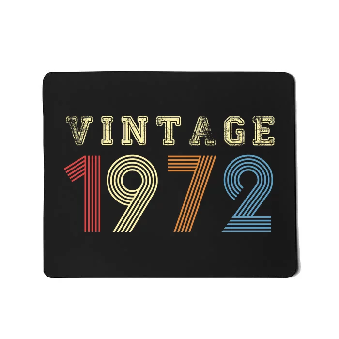 VINTAGE 1972| RETRO 1972 Mousepad