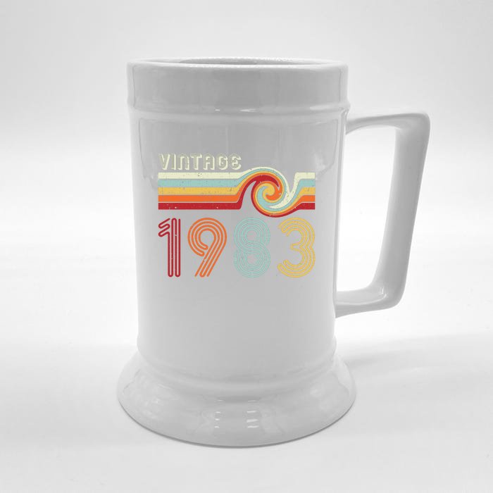 Vintage 1983 Retro Birthday Gift Front & Back Beer Stein