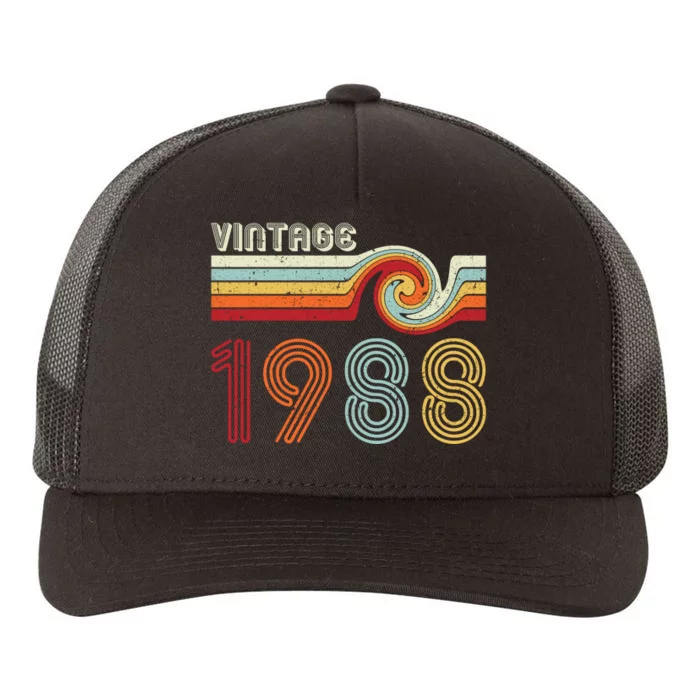 Vintage 1988 Retro Birthday Gift Yupoong Adult 5-Panel Trucker Hat