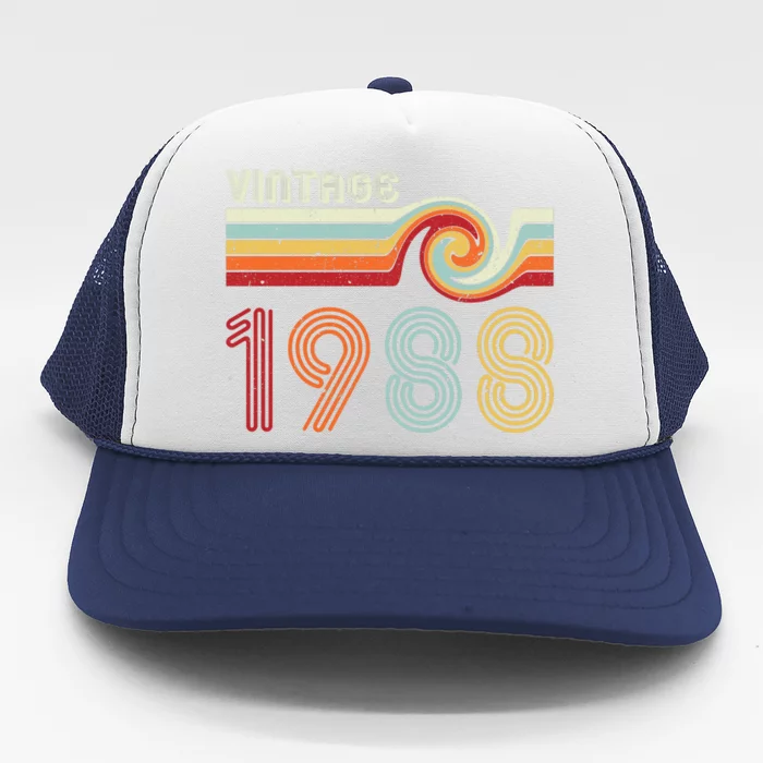 Vintage 1988 Retro Birthday Gift Trucker Hat