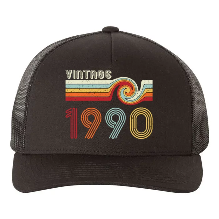 Vintage 1990 Retro Birthday Gift Yupoong Adult 5-Panel Trucker Hat