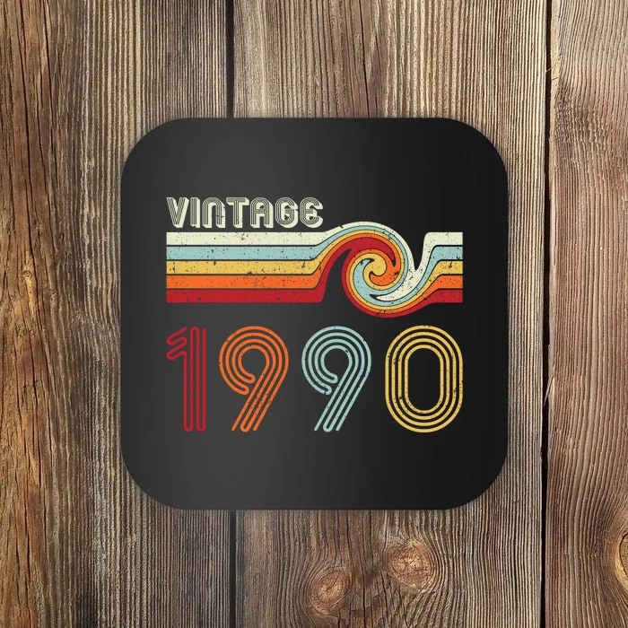 Vintage 1990 Retro Birthday Gift Coaster