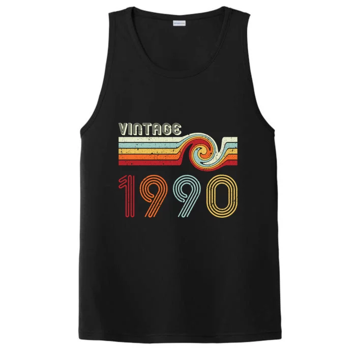 Vintage 1990 Retro Birthday Gift Performance Tank