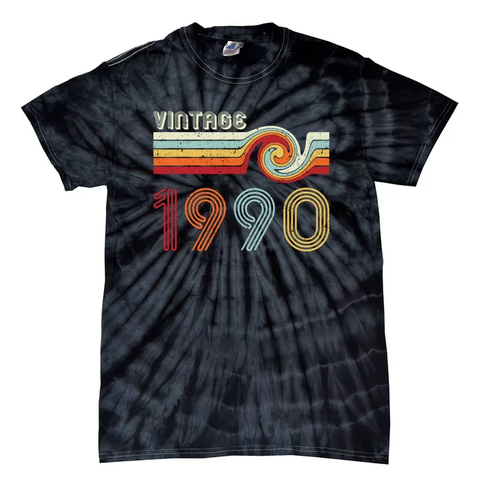 Vintage 1990 Retro Birthday Gift Tie-Dye T-Shirt